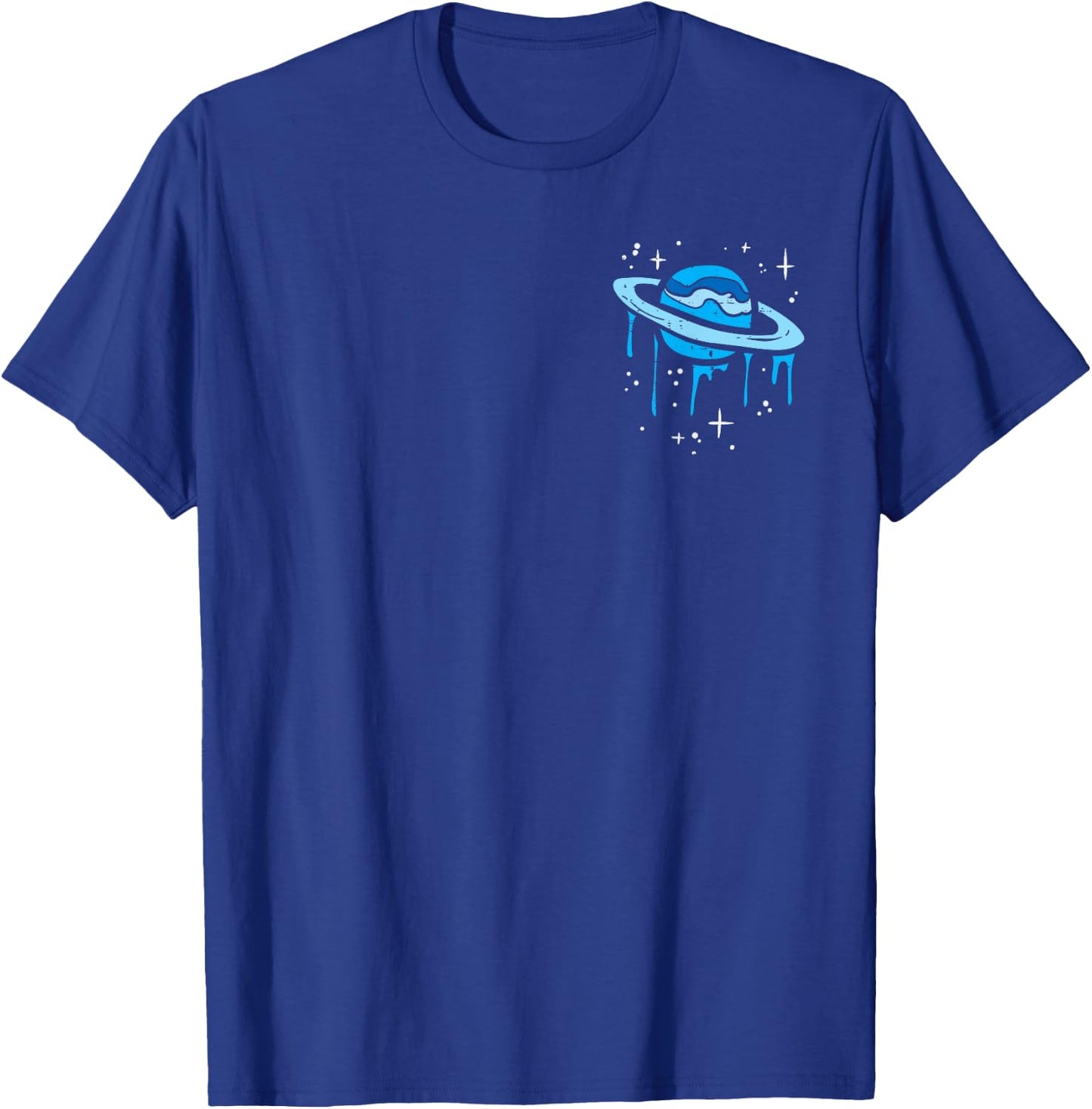 Saturn Melt Pocket Planet Space Solar System Men Women Kids T-Shirt - T-Shirt | Royal