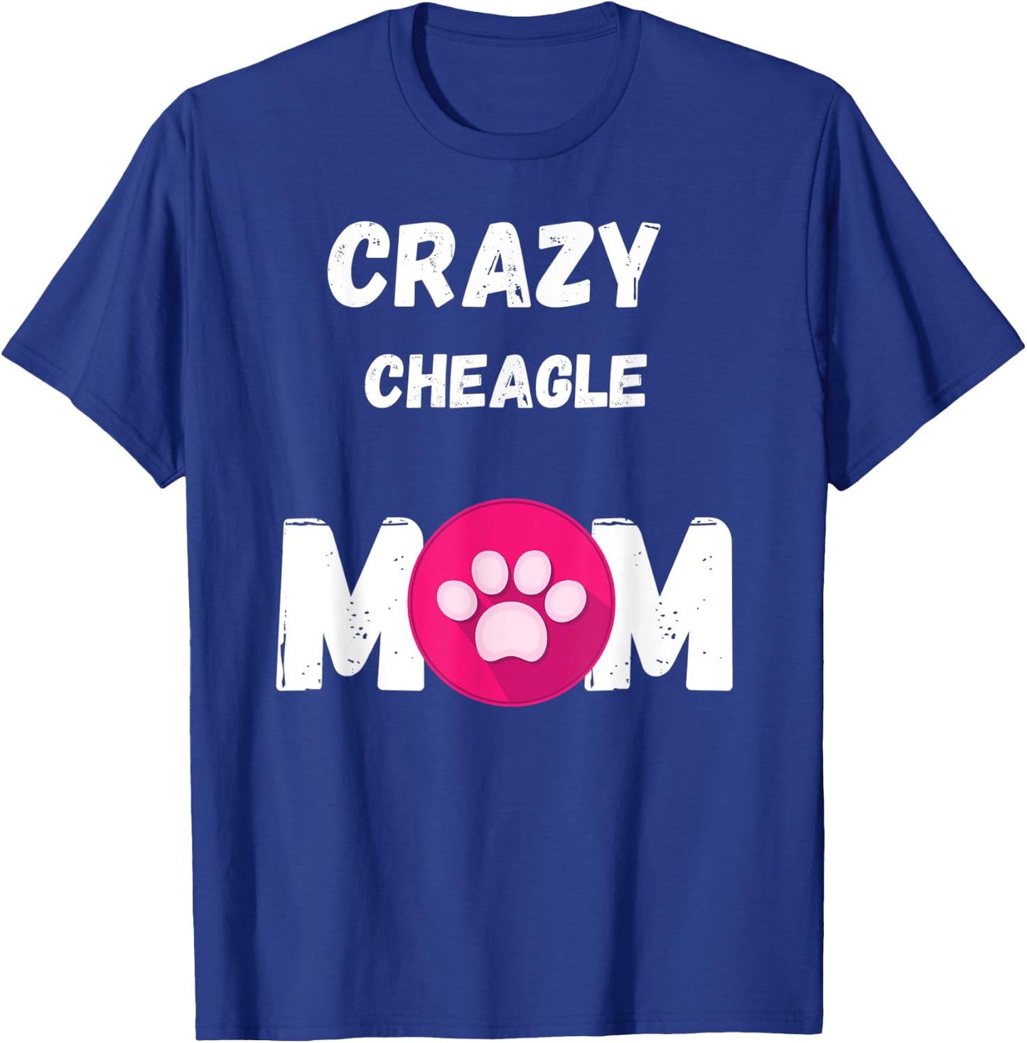 Crazy Cheagle Dog Mom Gift Men Women Kids T-Shirt - T-Shirt | Royal