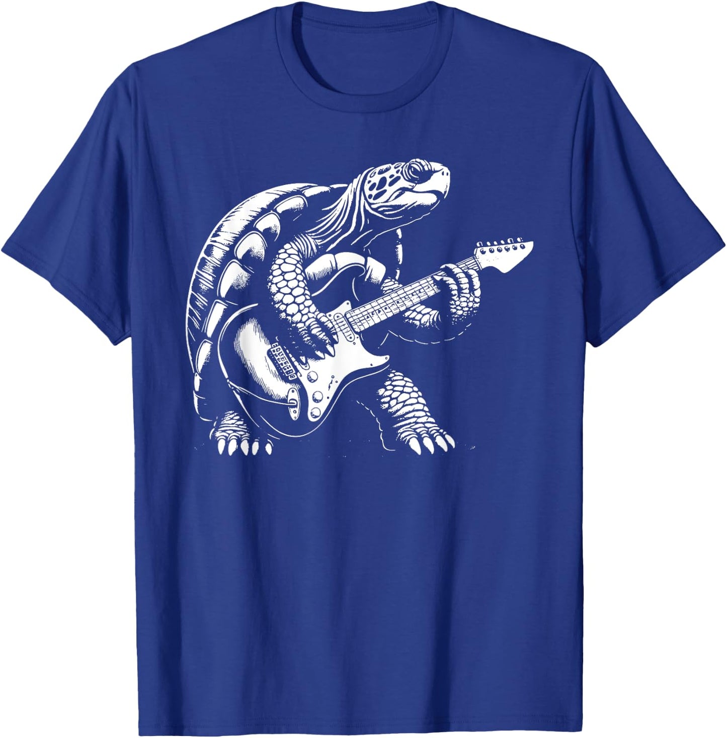 Bassist Turtle Playing Bass Guitar Shirt Men Playing Guitar T-Shirt - T-Shirt | Royal