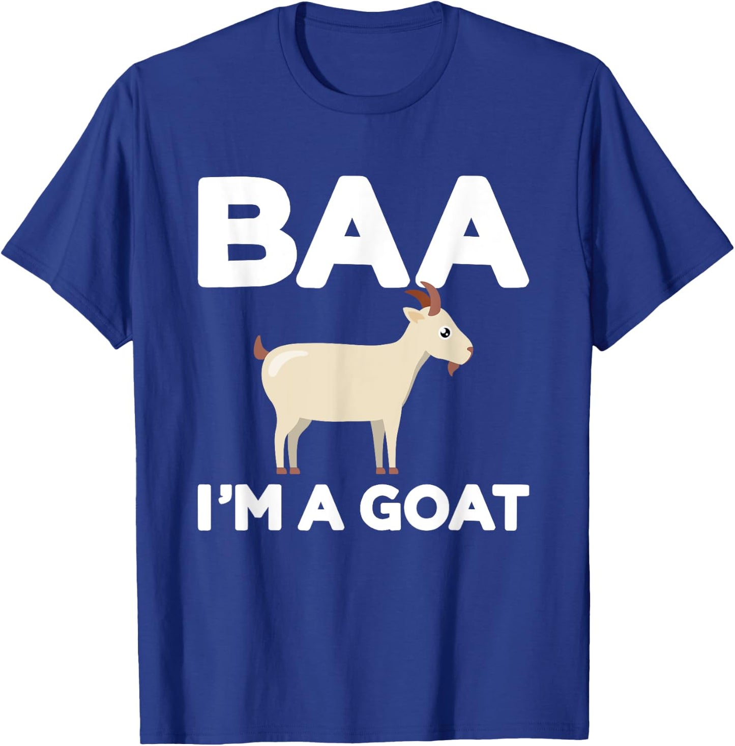 Baa Im a Goat Funny Lazy DIY Costume for Halloween Party T-Shirt - T-Shirt | Royal