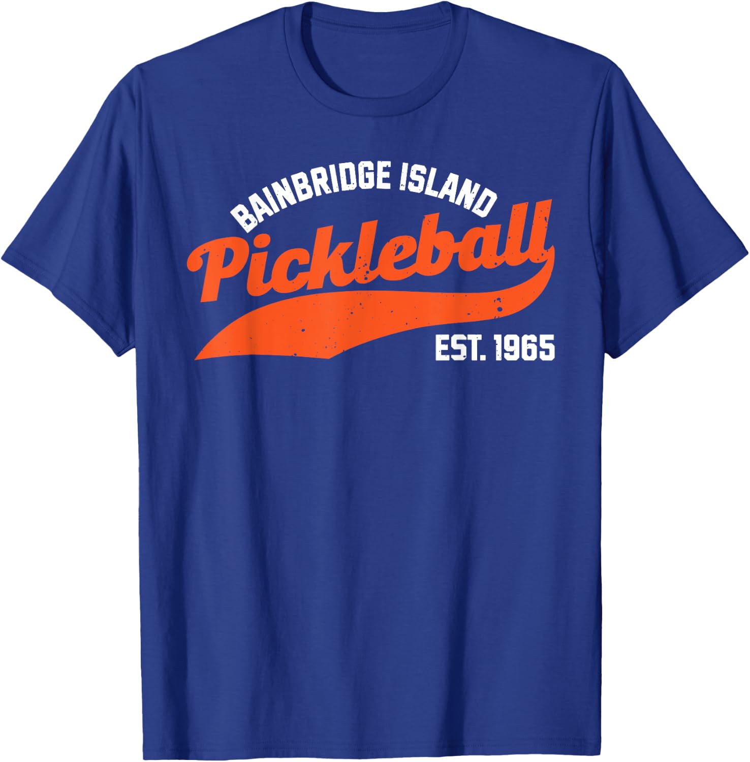 Pickleball Bainbridge Island Established 1965 Retro Novelty T-Shirt - T-Shirt | Royal