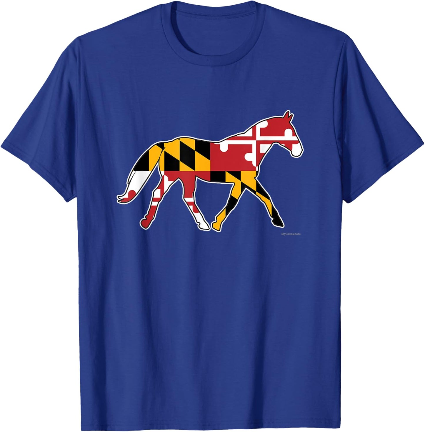 Maryland Horse Flag Decal - Maryland Horses Shirt T-Shirt - T-Shirt | Royal