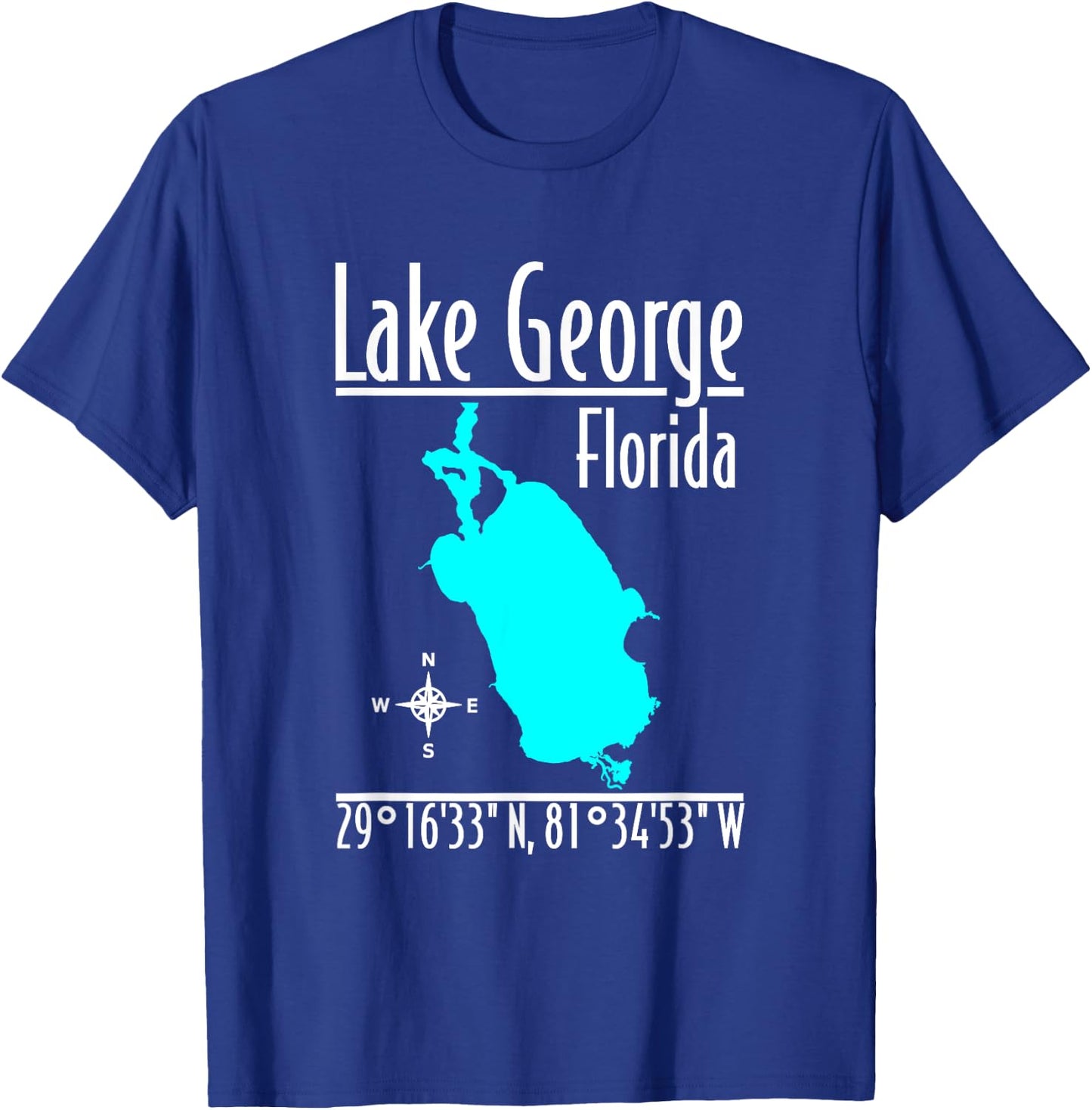 Modern Lake George - Florida T-Shirt - T-Shirt | Royal