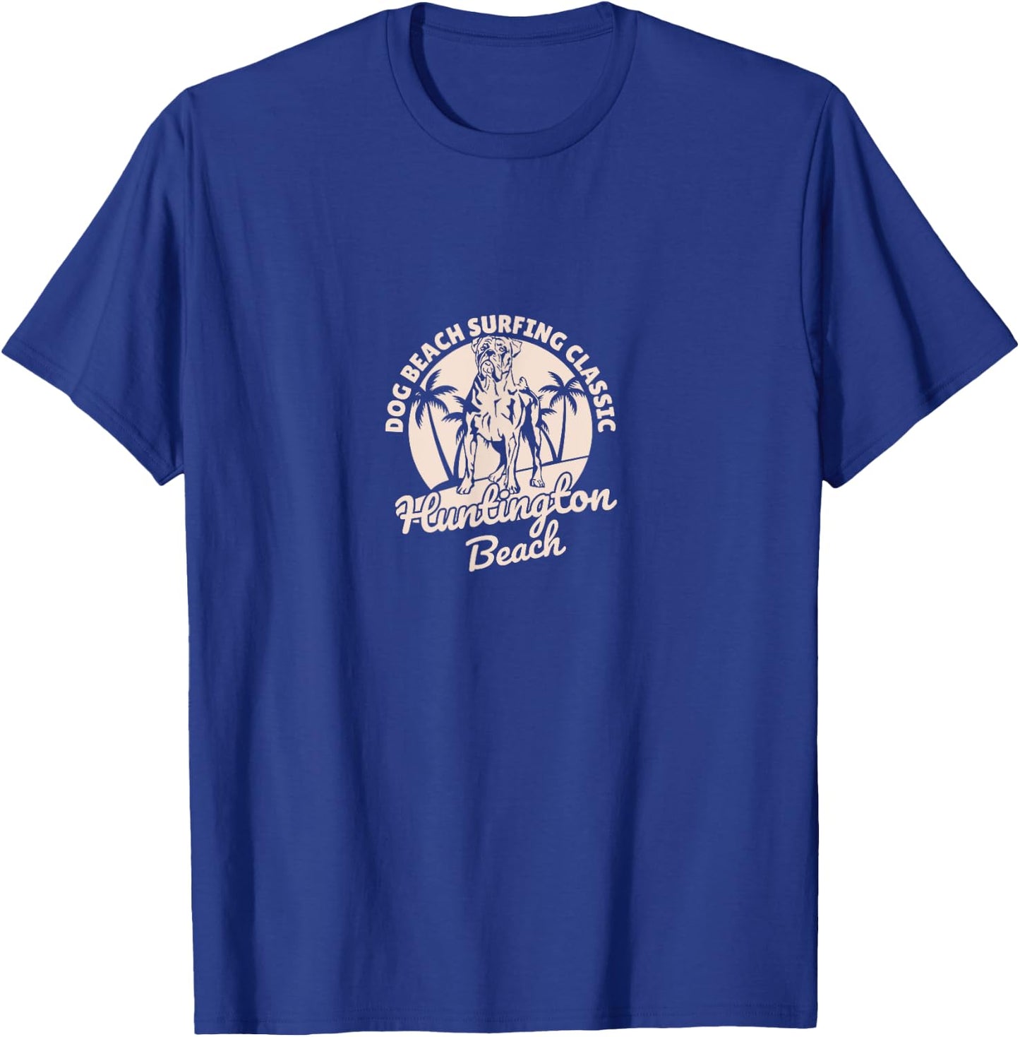 Huntington Dog Beach California CA Surf T-Shirt - T-Shirt | Royal