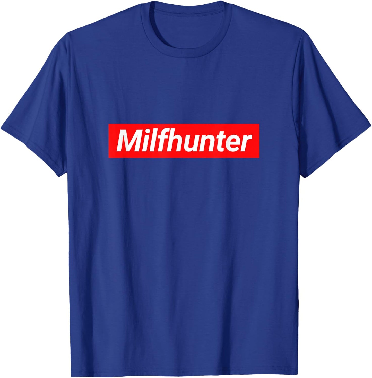 Milfhunter I Funny Sexy Women Hot Mum Mom Checker Motif T-Shirt - T-Shirt | Royal