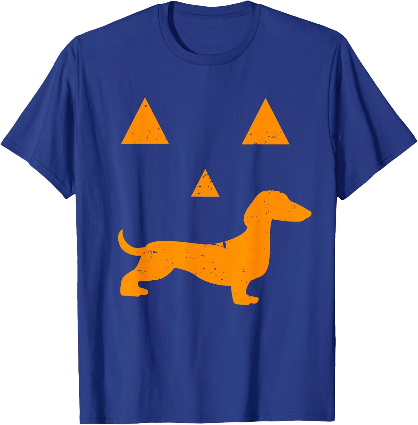 Halloween Pumpkin Dachshund Jack-o-lantern Costume T-Shirt - T-Shirt | Royal