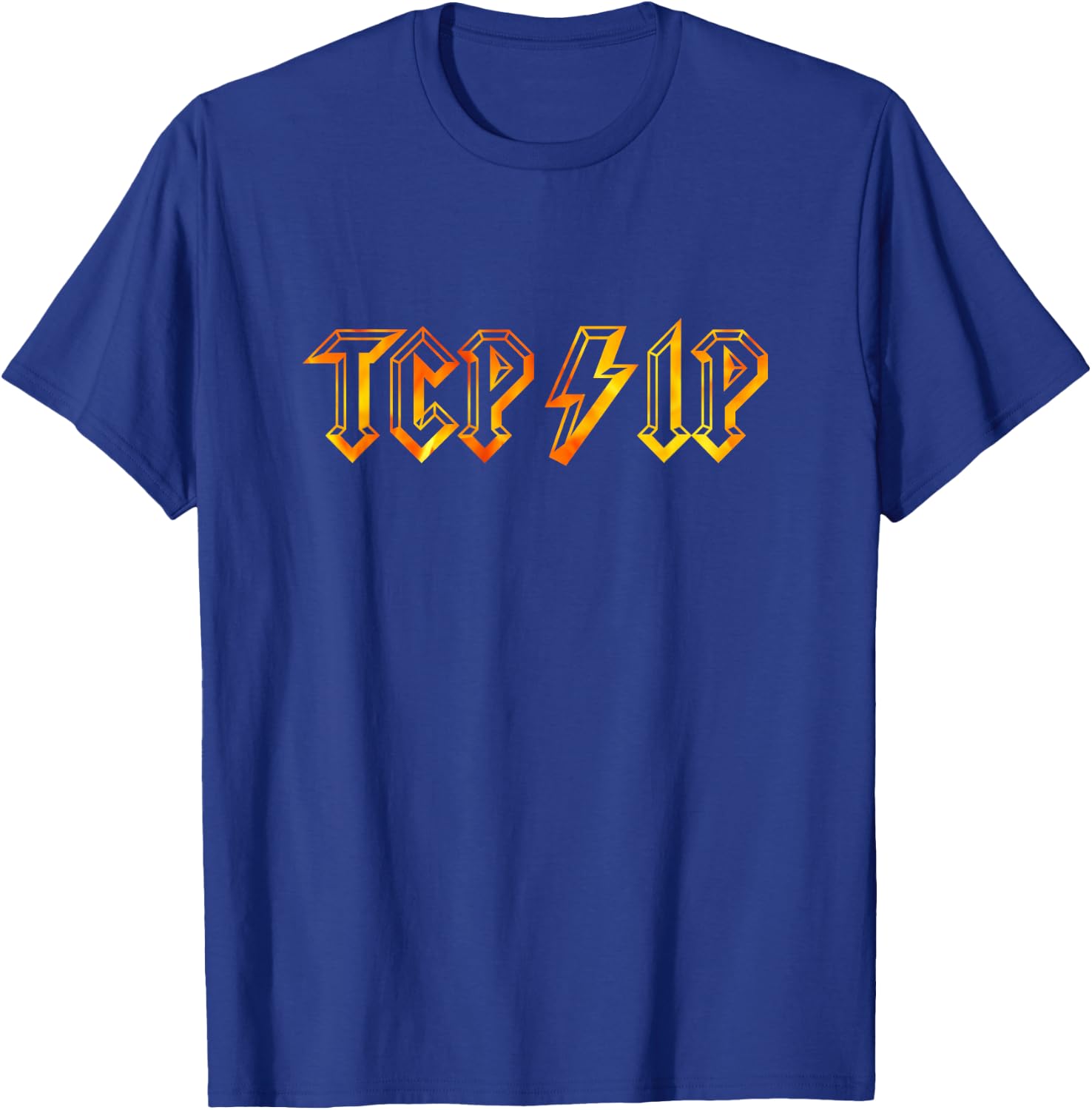 TCP/IP in Rock N Roll Style - Computer Geeks' Networking T-Shirt - T-Shirt | Royal