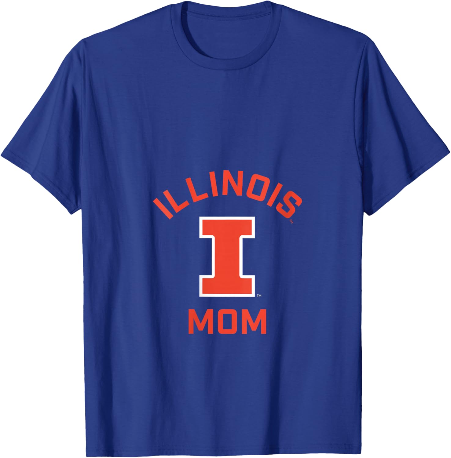 Women's University of Illinois Fighting Illini Arched Mom V-Neck T-Shirt - T-Shirt | Royal