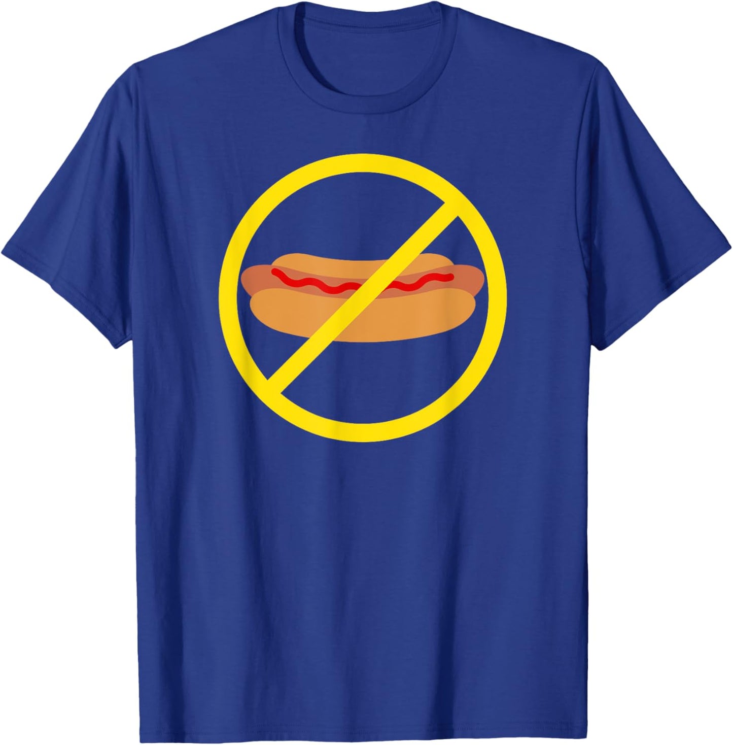 No Ketchup on a Hot Dog Funny Men Women Girls Kids T-Shirt - T-Shirt | Royal