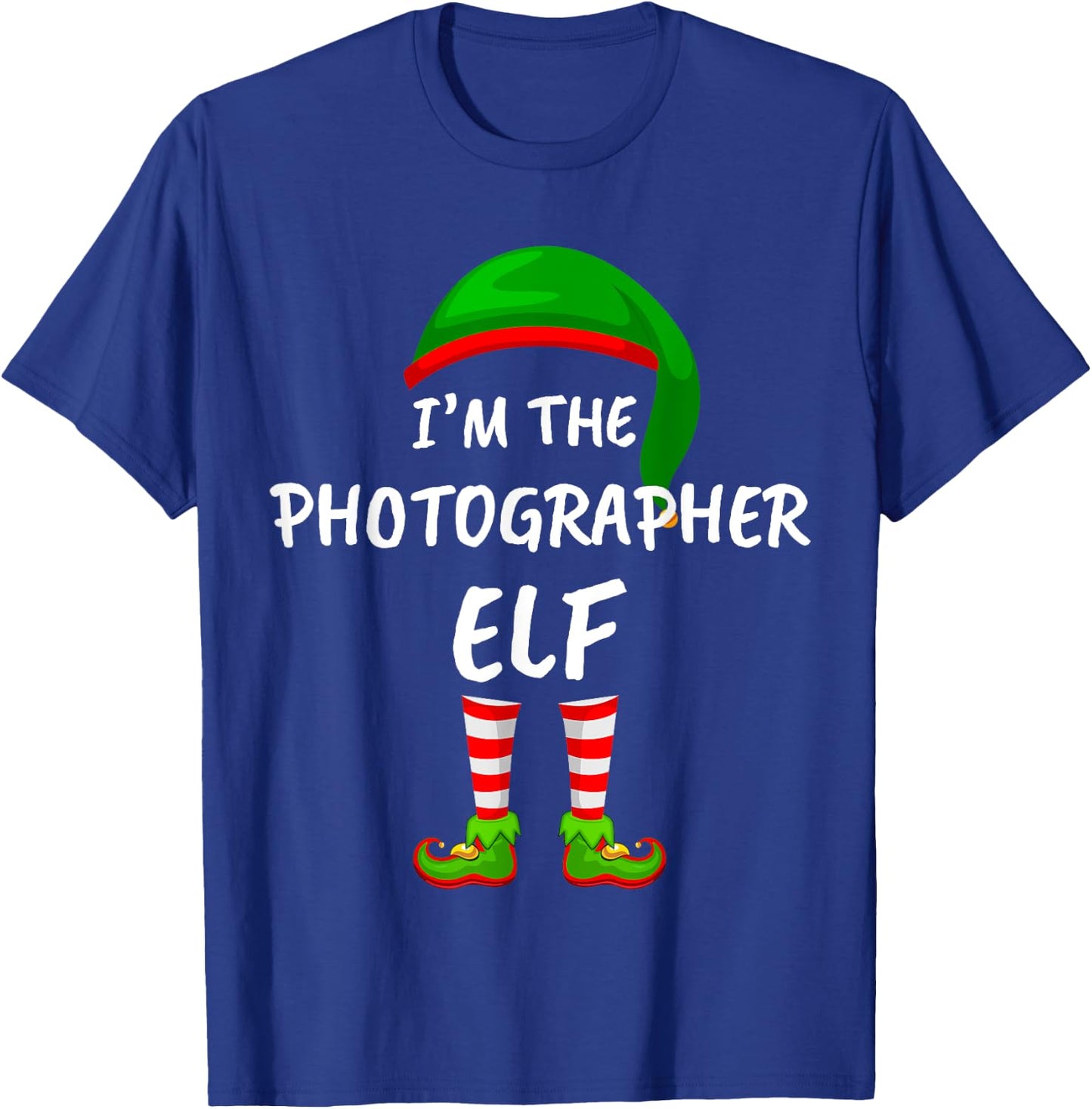 Matching Family I'm The Photographer Elf Christmas T-Shirt - T-Shirt | Royal