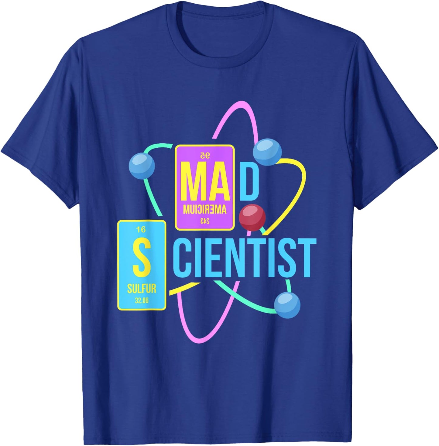 Mad Scientist T Shirt Science For Child Boys Girls Costume T-Shirt - T-Shirt | Royal