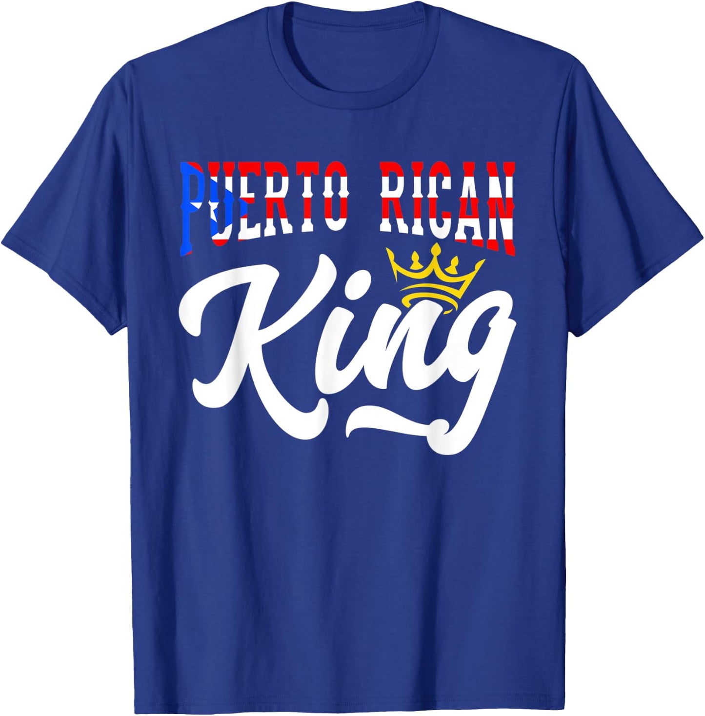 Puerto Rican King Puerto Rico Boricua Puerto Rico Flag T-Shirt - T-Shirt | Royal