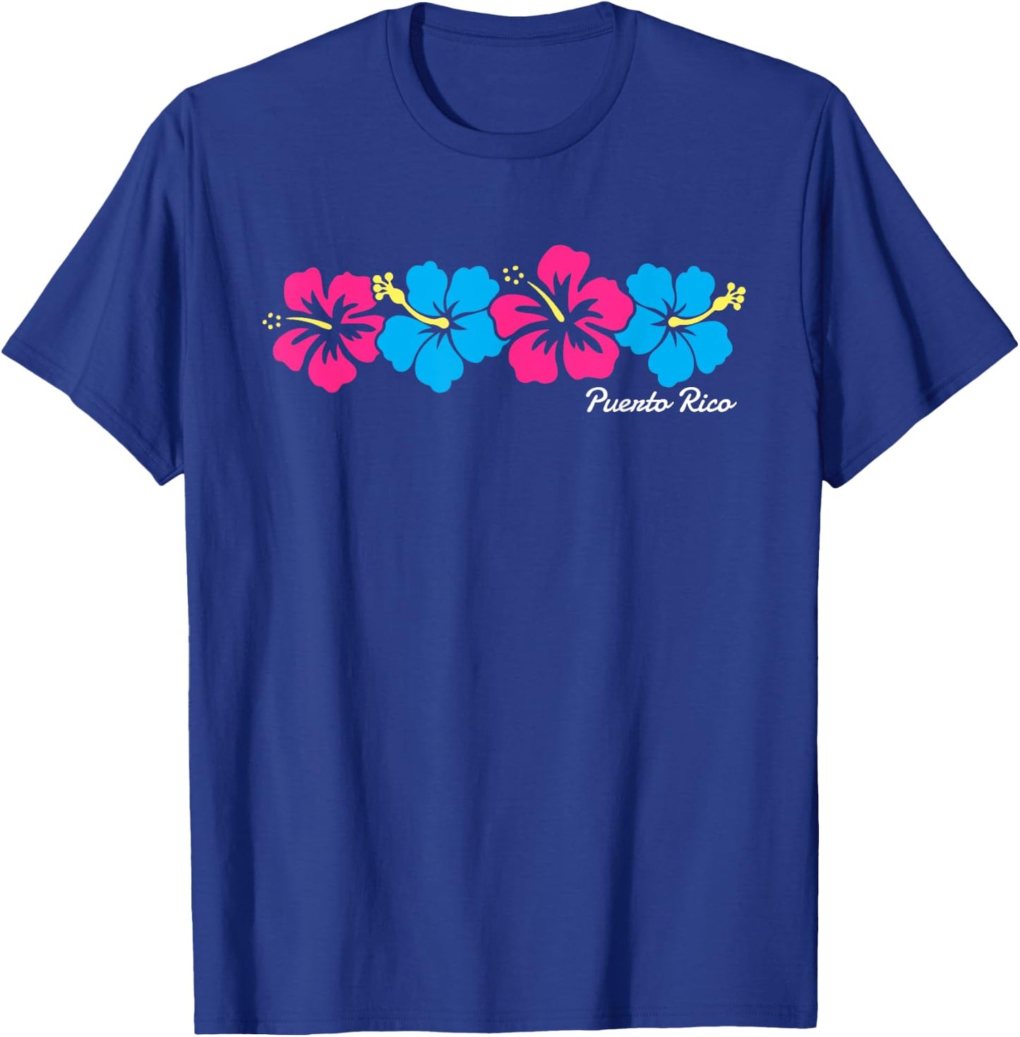 Puerto Rico Hibiscus Flower Boys Girls Vacation Souvenir T-Shirt - T-Shirt | Royal