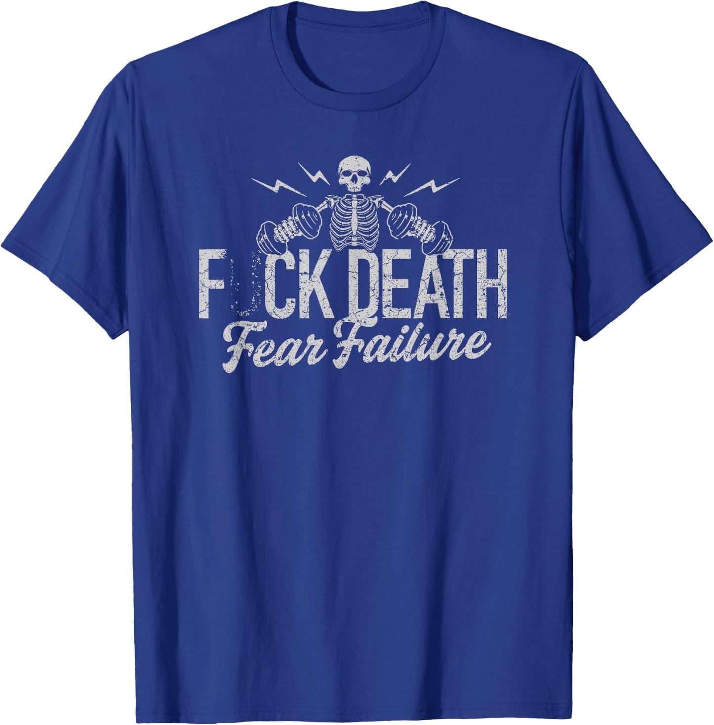 Death Fear Failure Vintage Boxing Gym Fitness T-Shirt - T-Shirt | Royal