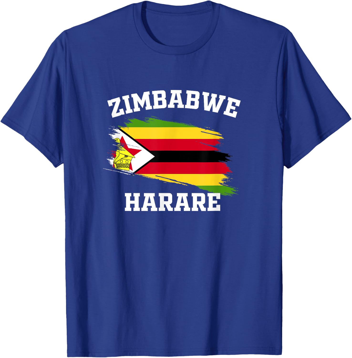 Zimbabwe Flag Harare Vacation Athletes Africa Souvenirs T-Shirt - T-Shirt | Royal