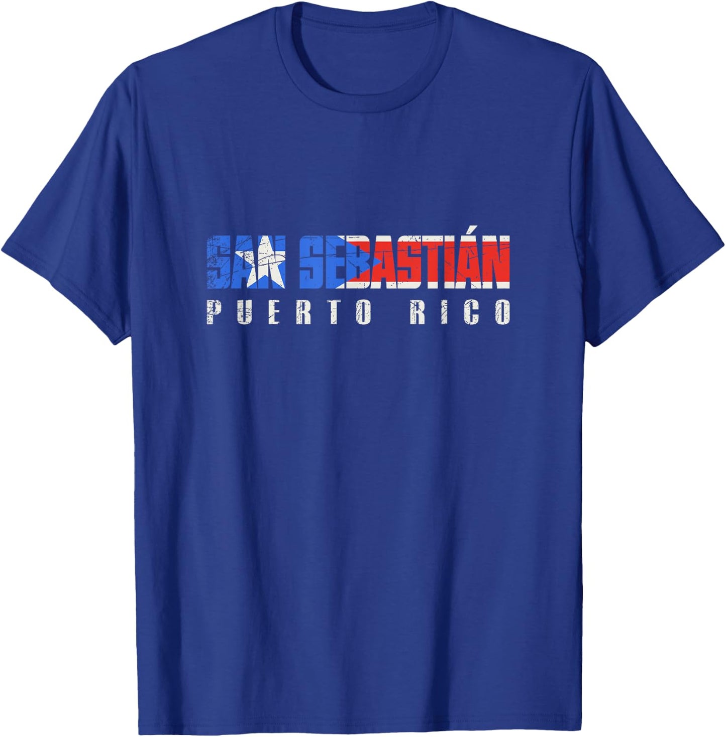 San Sebastián Puerto Rico, Puerto Rican flag T-Shirt - T-Shirt | Royal