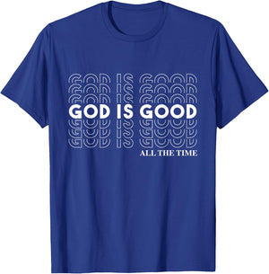 God is Good" Christian Worship Preacher's - Classic Fit, , Short Sleeve (Black) T-Shirt - T-Shirt | Royal