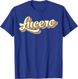 Lucero Retro Art Baseball Font Vintage T-Shirt - T-Shirt | Royal