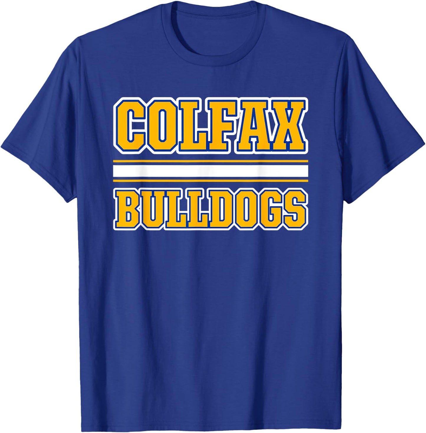 Colfax Bulldogs Horizontal Stripes T-Shirt - T-Shirt | Royal