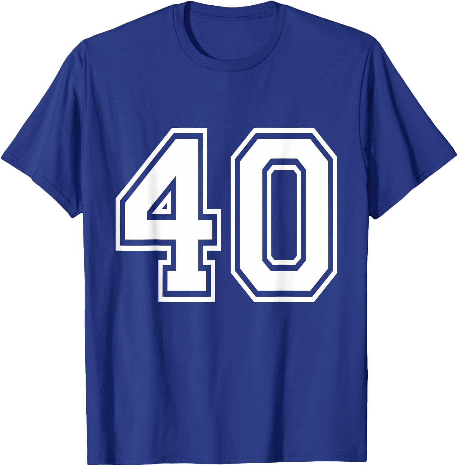 Number 40 Varsity Sports Team Jersey 40th Birthday 40 Years T-Shirt - T-Shirt | Royal