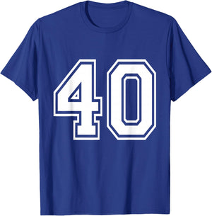 Number 40 Varsity Sports Team Jersey 40th Birthday 40 Years T-Shirt - T-Shirt | Royal