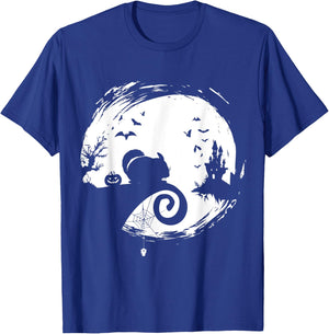 Chinchilla Halloween Costume Moon Silhouette Creepy T-Shirt - T-Shirt | Royal