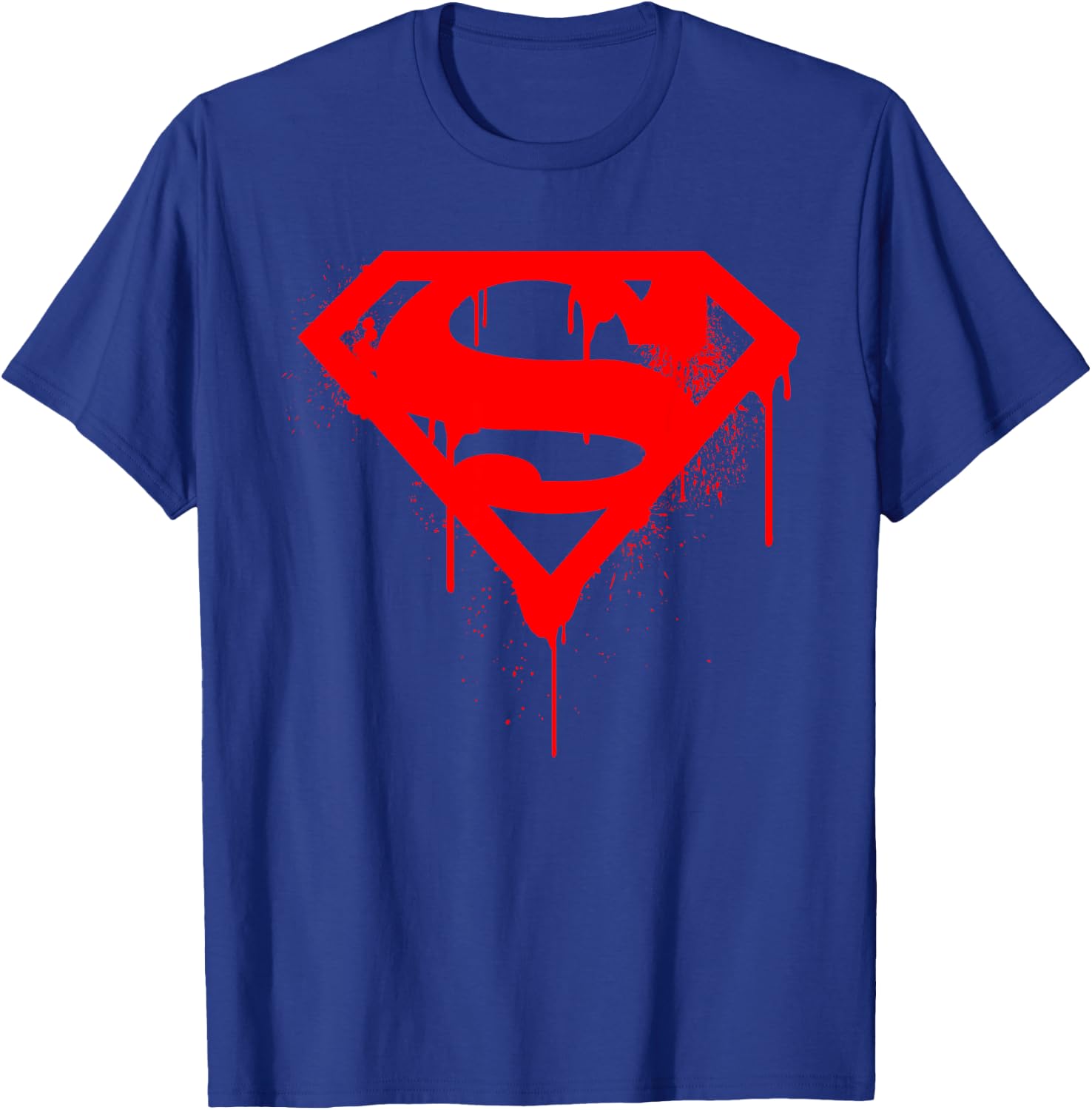 DC Superman Logo Doomsday Red Graffiti T-Shirt - T-Shirt | Royal