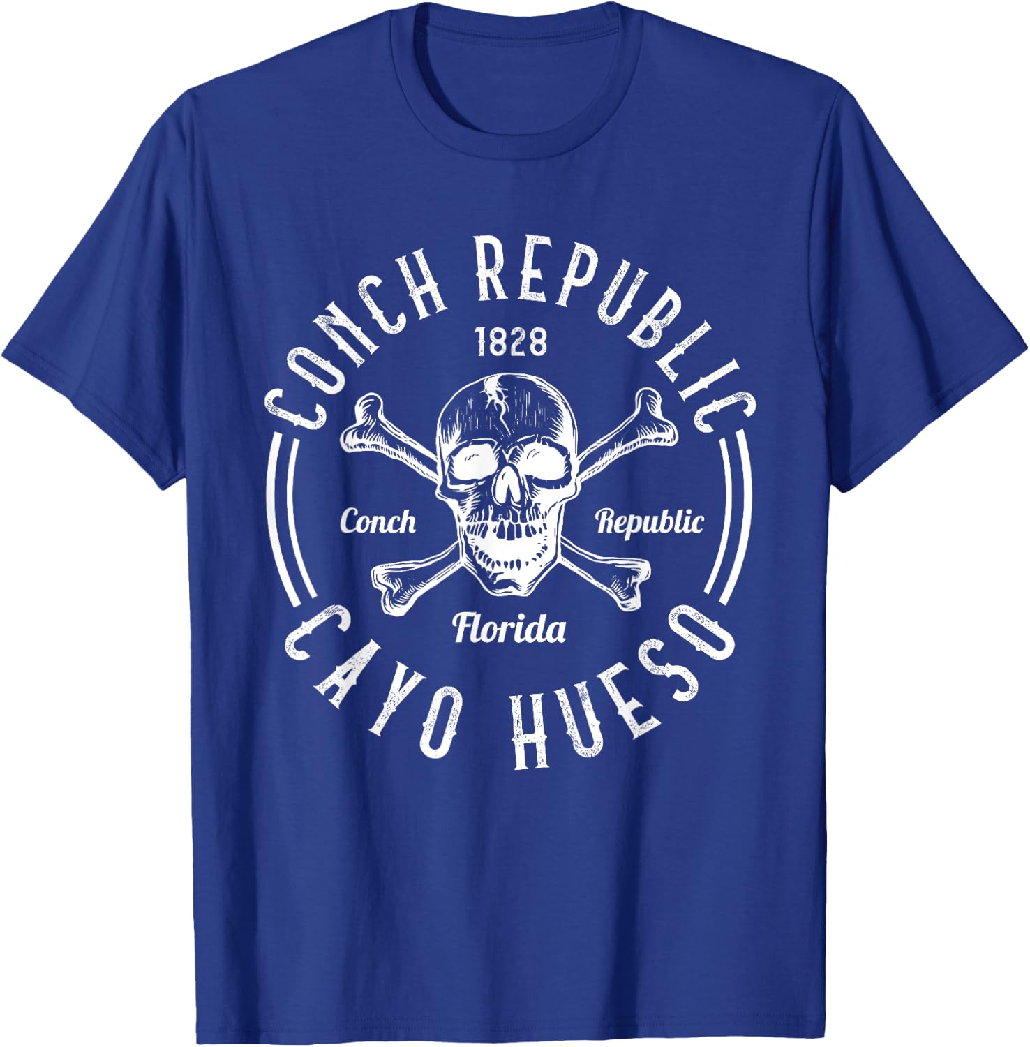 CONCH REPUBLIC CAYOs HUESO Florida Pirates Sunshine-State T-Shirt - T-Shirt | Royal