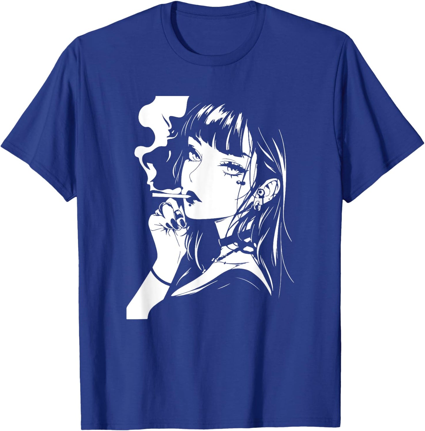 Grunge Anime Girl T-Shirt - T-Shirt | Royal