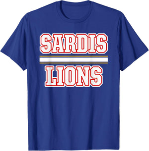 Sardis Lions Horizontal Stripes T-Shirt - T-Shirt | Royal