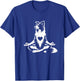 Funny Border Collie Yoga Pose Dog Graphic Design T-Shirt - T-Shirt | Royal
