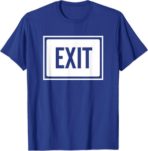 Exit Sign logo T-Shirt - T-Shirt | Royal