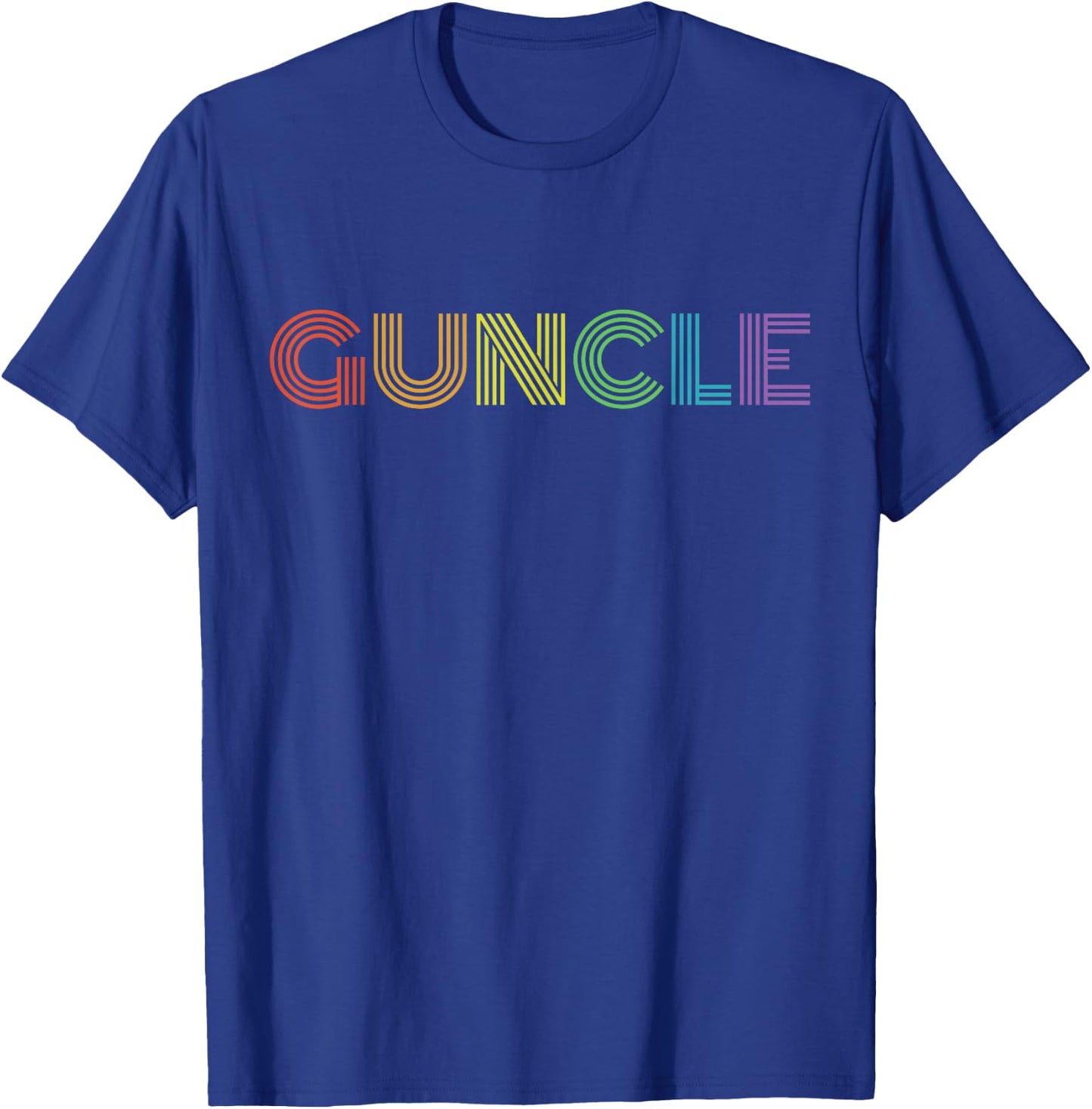 Fabulous Guncle Shirt - New Baby Gay Uncle Rainbow T-Shirt - T-Shirt | Royal