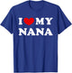 I Love My Nana, I Heart My Nana T-Shirt - T-Shirt | Royal