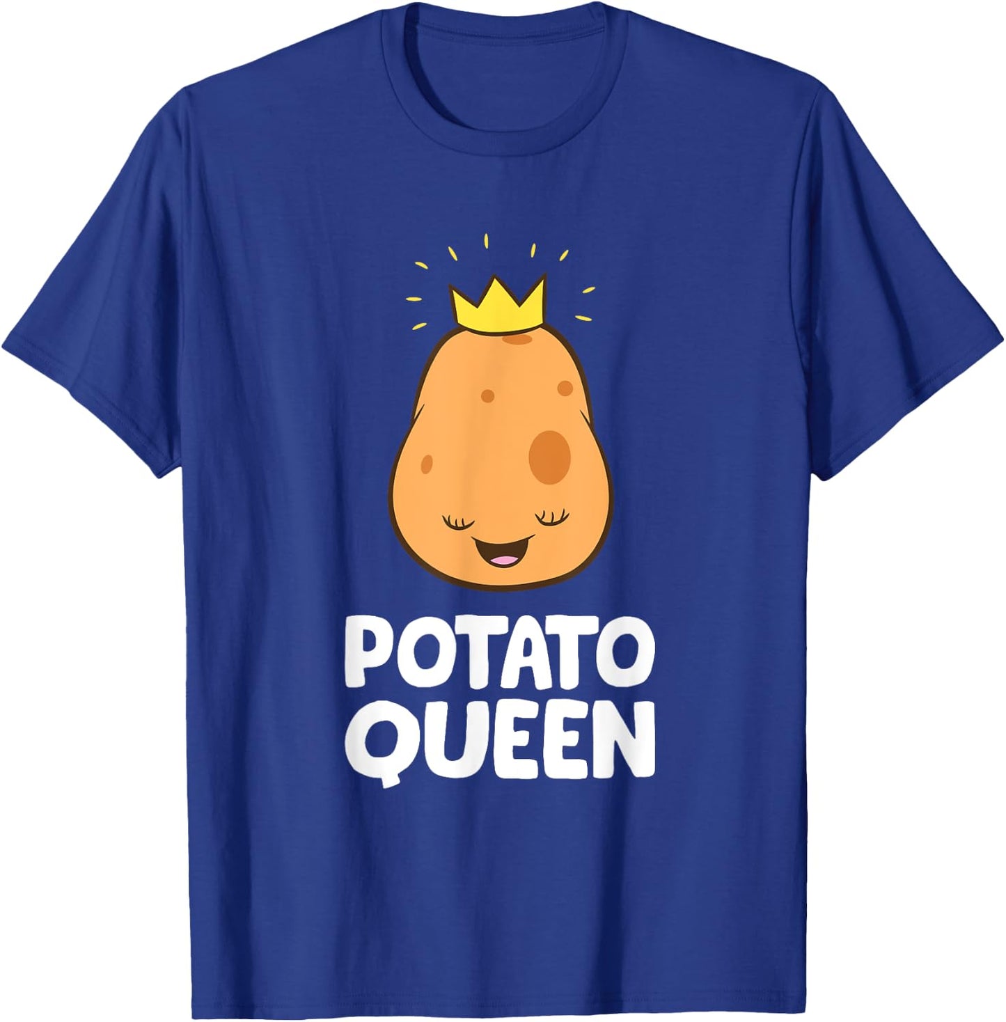 Funny Potato Lover Potato Queen T-Shirt - T-Shirt | Royal