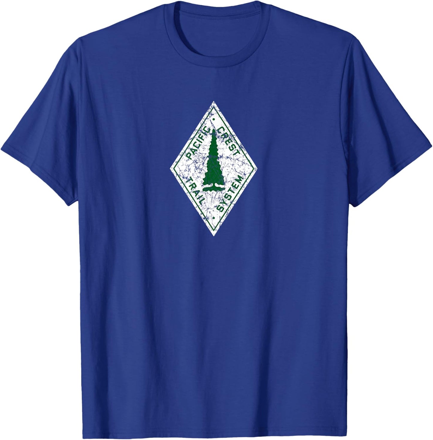 Pacific Crest Trail Marker Distressed , Small, Black T-Shirt - T-Shirt | Royal