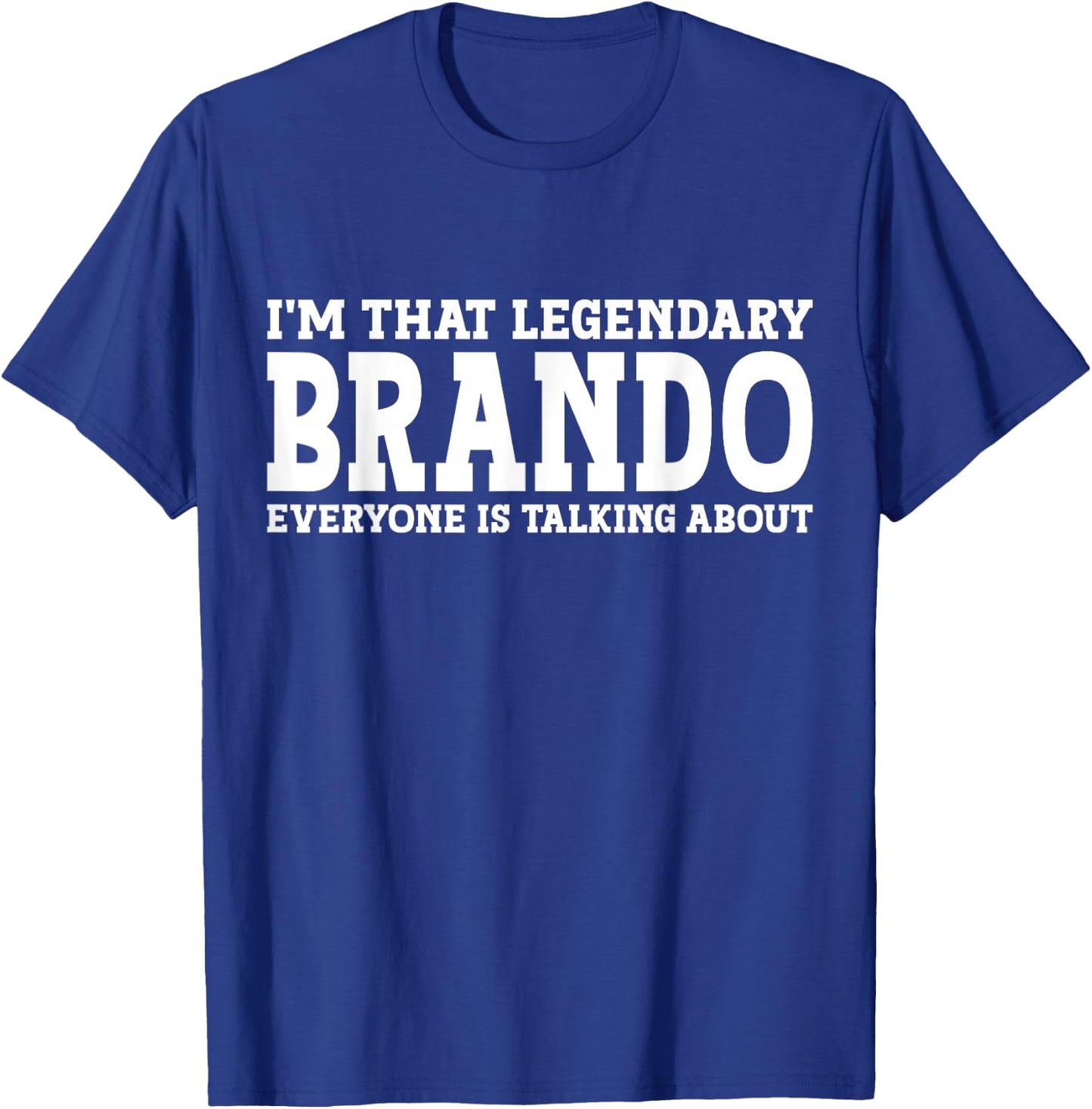 Brando Personal Name First Name Funny Brando T-Shirt - T-Shirt | Royal