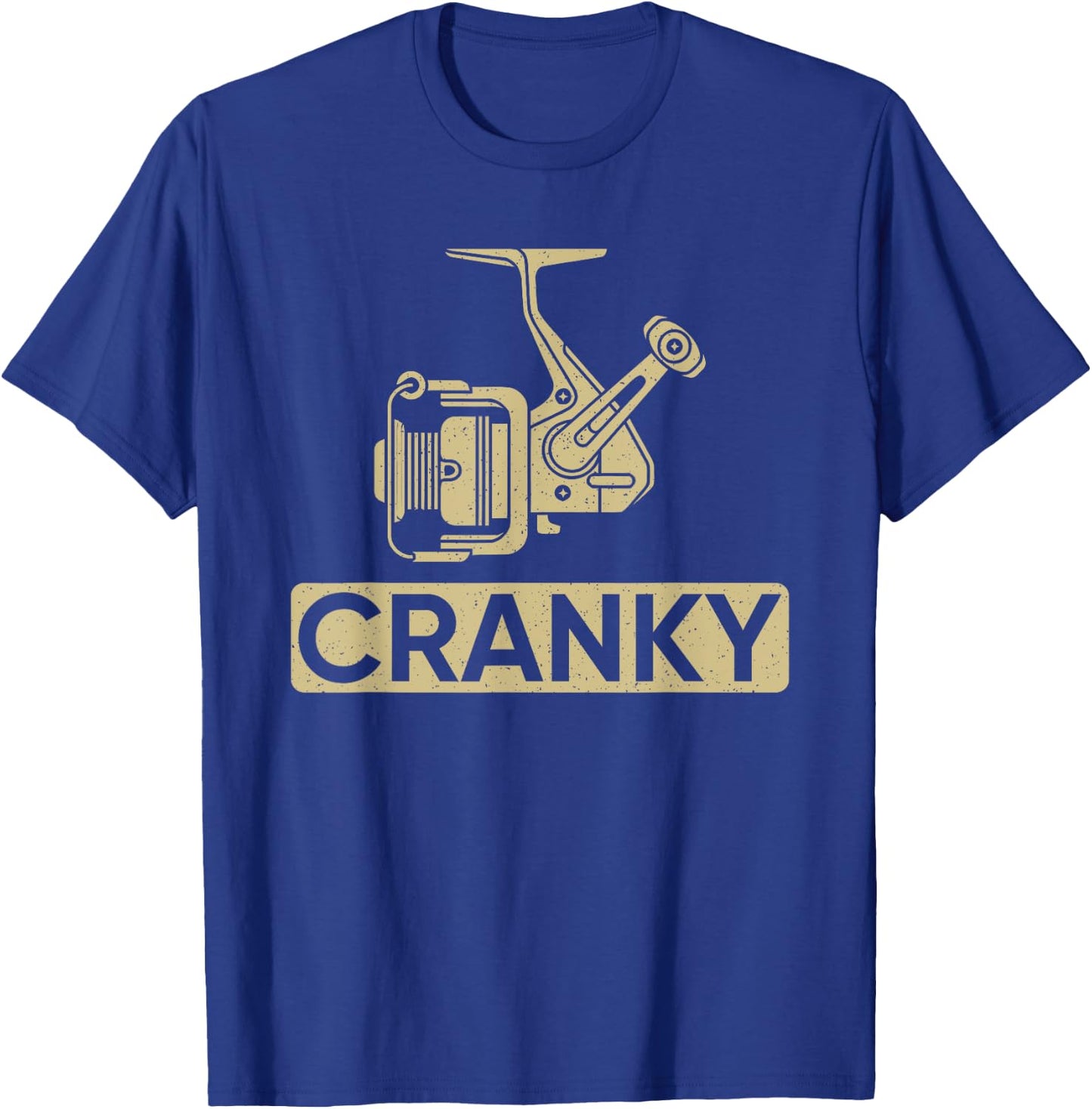 Cranky Fishing Vintage Fisherman Fathers Day Fish Dad Cranky T-Shirt - T-Shirt | Royal