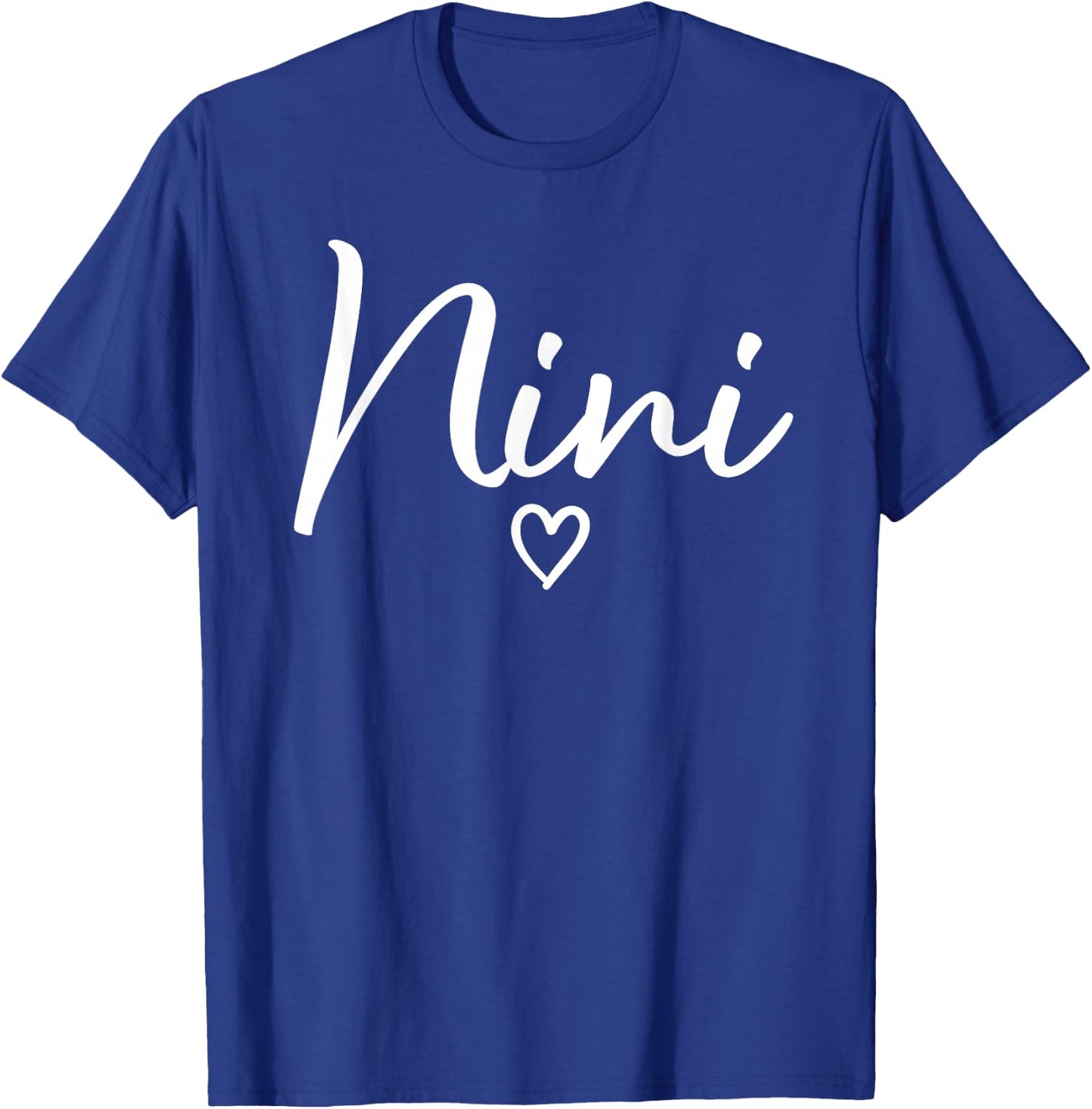 Nini Gifts Grandma Heart Mother's Day Nini T-Shirt - T-Shirt | Royal