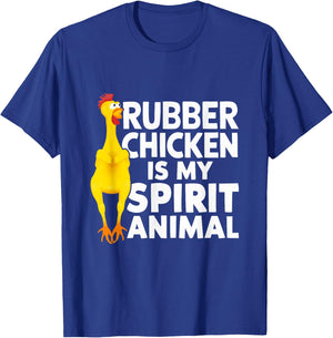 Rubber Chicken Is My Spirit Animal Funny T-Shirt - T-Shirt | Royal