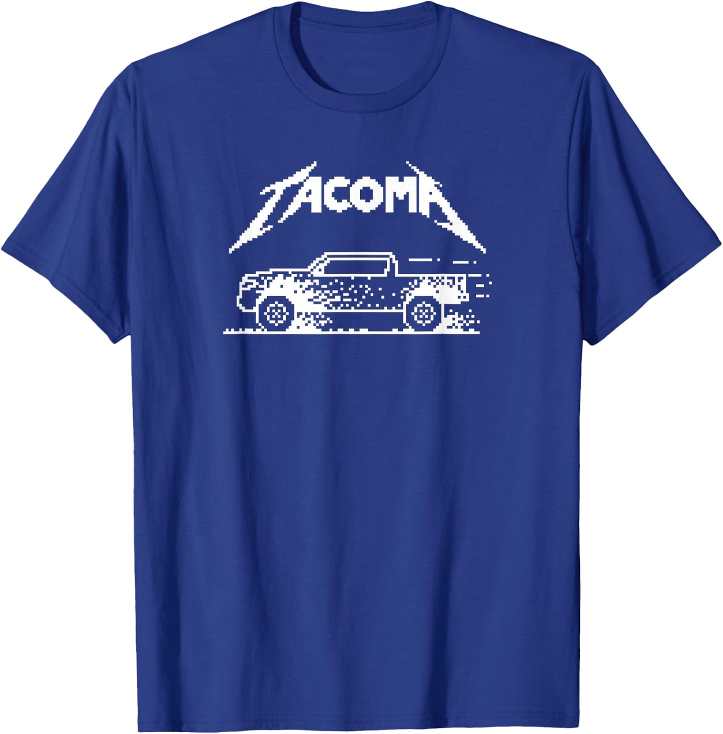 Tacoma Truck Metal Inspired Pixel Art Tacomatallica T-Shirt - T-Shirt | Royal