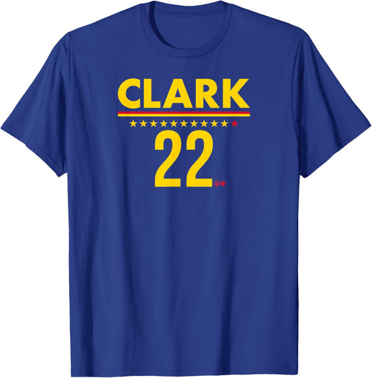 BreakingT Caitlin Clark: IND 22 - Indiana Basketball , Small, Blue T-Shirt - T-Shirt | Royal