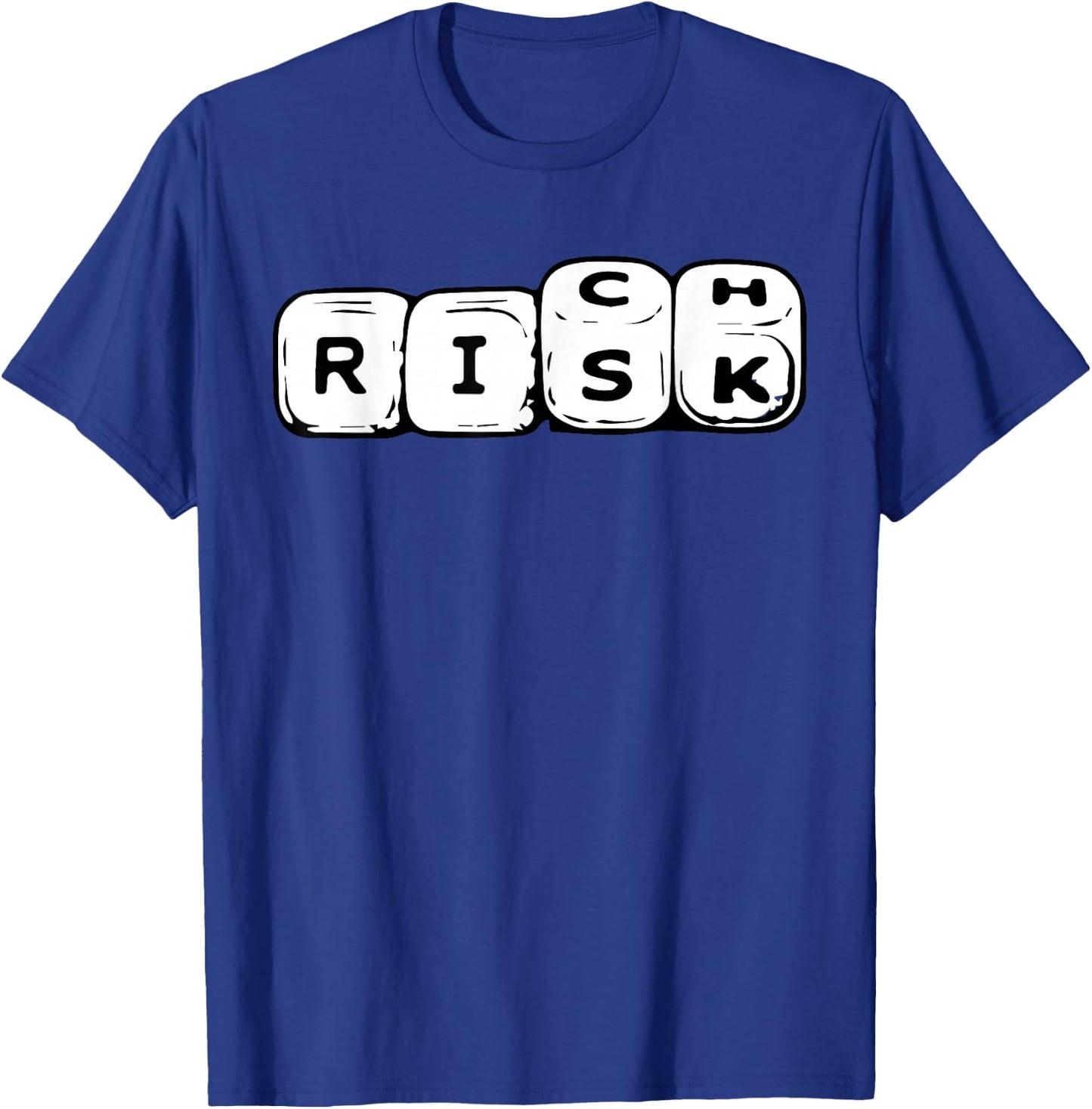 Risk Rich Dice Hustle Entrepreneur Money Dollar Wealth Funny T-Shirt - T-Shirt | Royal