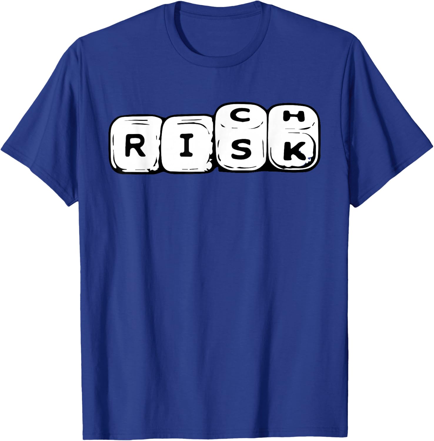 Risk Rich Dice Hustle Entrepreneur Money Dollar Wealth Funny T-Shirt - T-Shirt | Royal