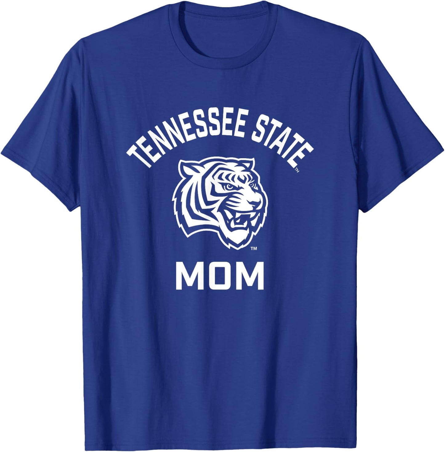 Tennessee State University TSU Tigers Arched Mom T-Shirt - T-Shirt | Royal