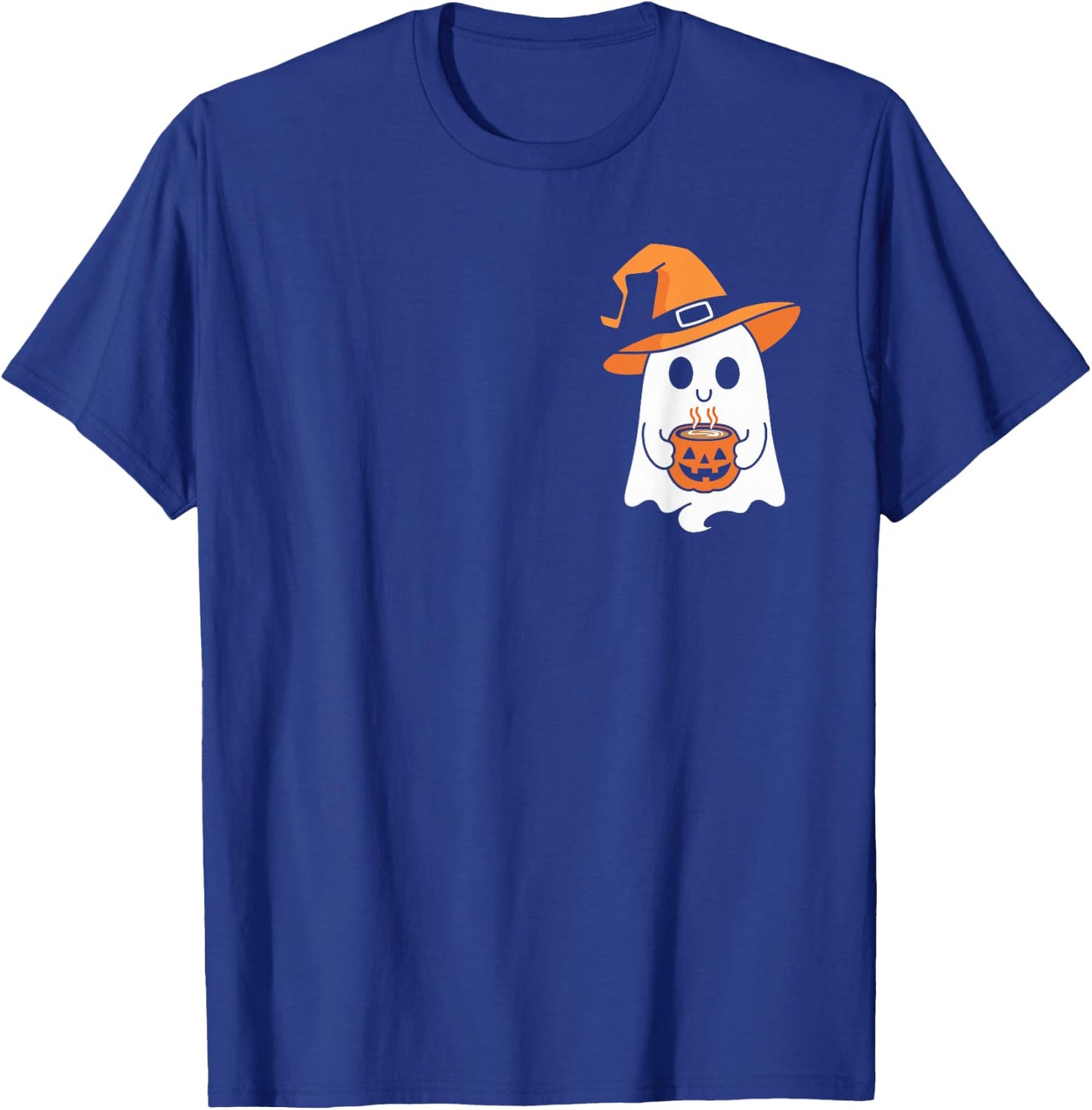 Ghost Drinking Coffee Funny Halloween Costume Coffee Lover T-Shirt - T-Shirt | Royal