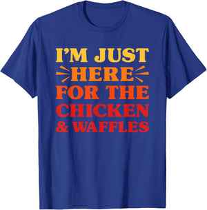 Chicken and Waffles I Love Chicken and Waffles Funny Food T-Shirt - T-Shirt | Royal