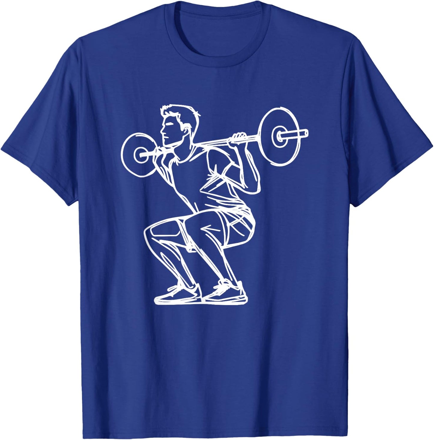 Weightlifting Sketch Fitness Lover for Boys T-Shirt - T-Shirt | Royal