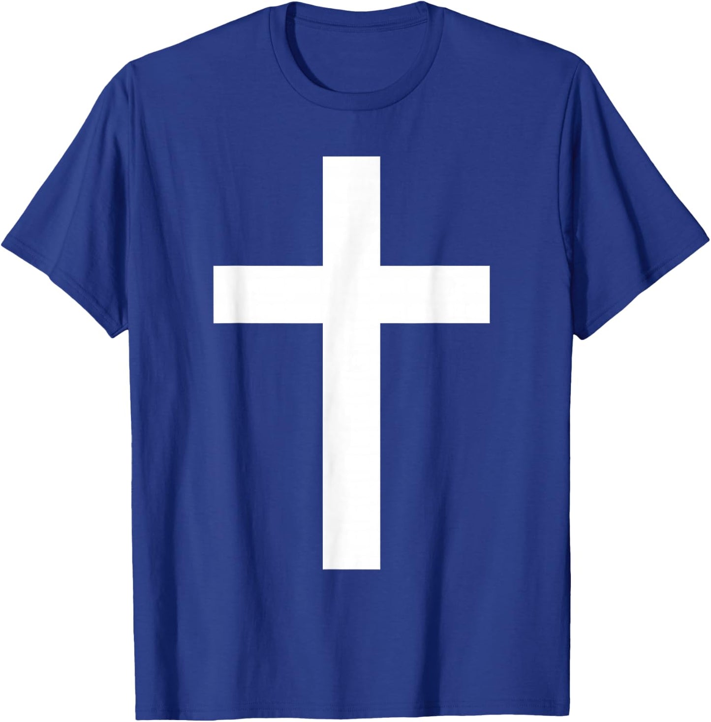 White Christian Jesus Cross Black T-Shirt - T-Shirt | Royal