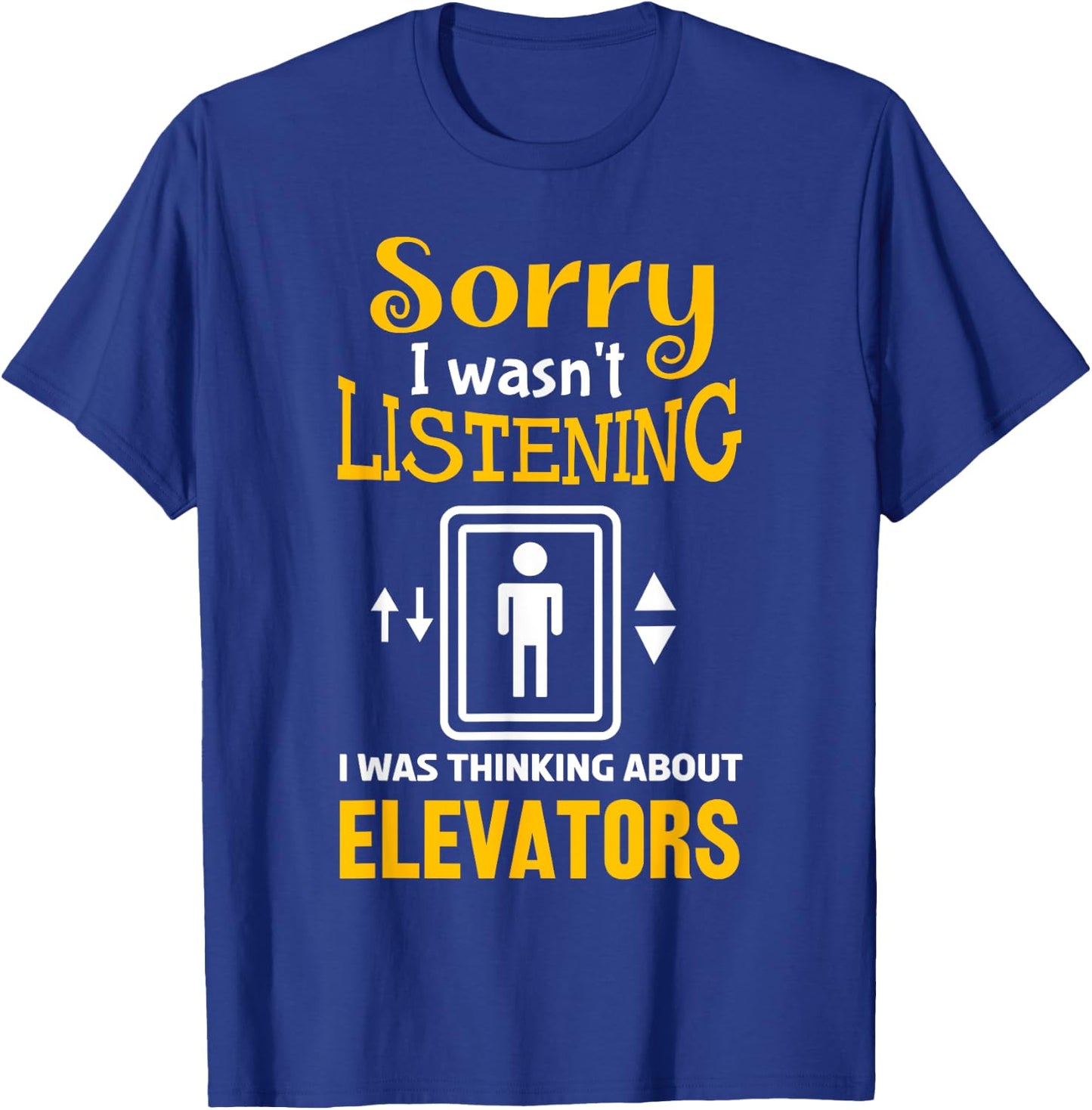 Funny Elevator Art Women Elevator Inspector Lover T-Shirt - T-Shirt | Royal